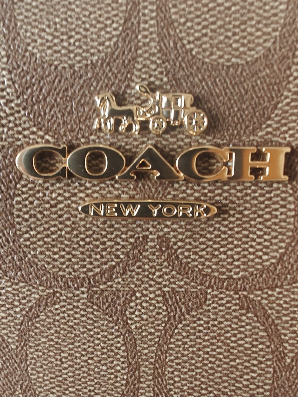 Signature Coach Teri Shoulder Bag CA548 Amber Brown - Picture 3 of 7